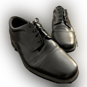 Rockport Cap Toe Oxford Black Leather Men’s Dress Shoes Size 11.5 Extra Wide XW